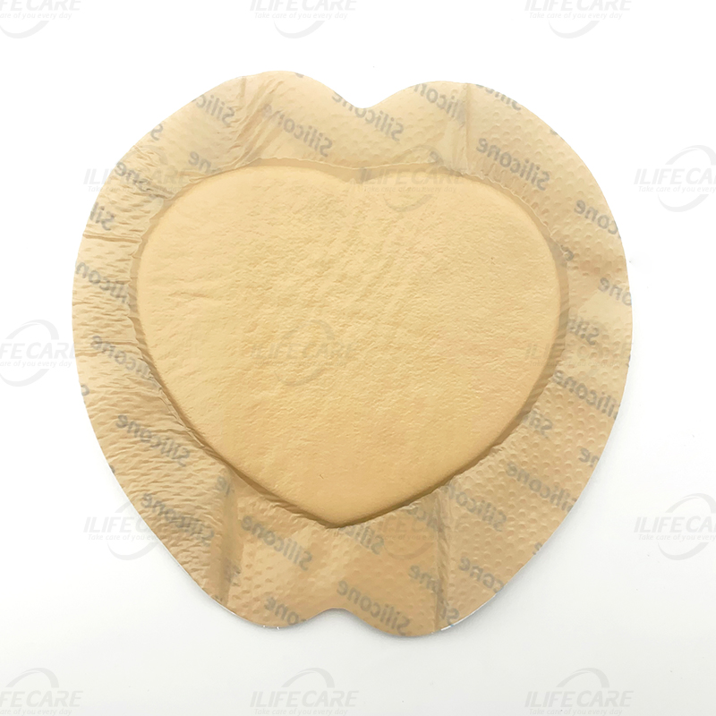 Sacral Bordered Silicone Adhesive Foam Wound Dressing 18*18cm Bed Sore Treatment Bandage for Sacrum