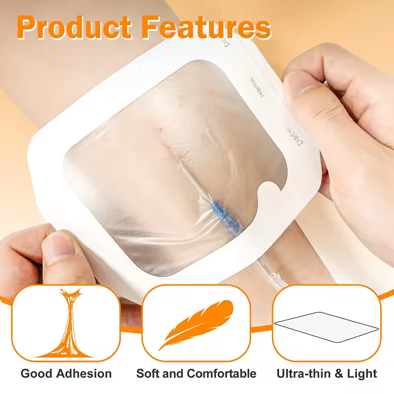 Soft Comfortable Good Adhesion 10*12cm Ultra-Thin Light Transparent Film Dressing