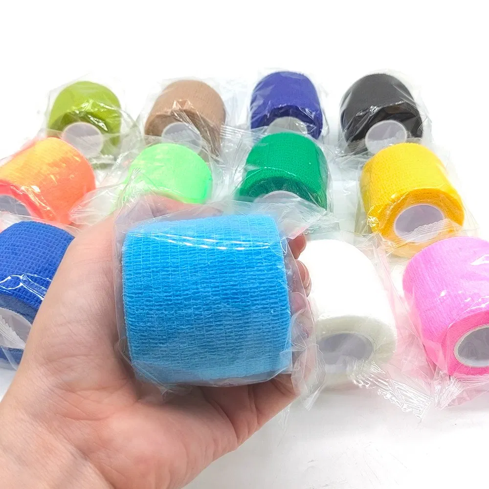 Wound Care Dressing Fixation Non-Woven Self Adhesive Bandage Elastic Grip Flexible Stretch Finger Wrist and Ankle Vet Wrap
