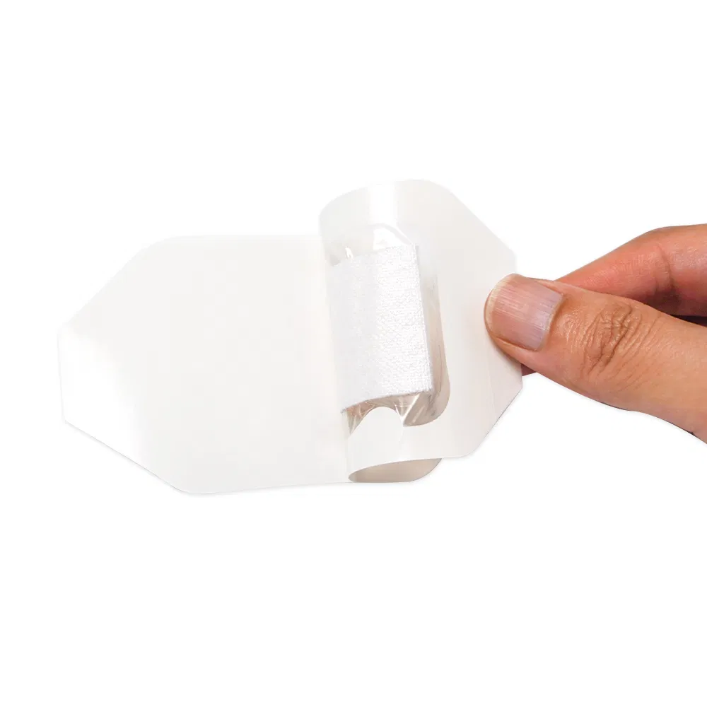 Medical Transparent IV Cannula Film Fixation Wound Dressing Sterile Waterproof PU Self Adhesive Dressings, 6*7cm