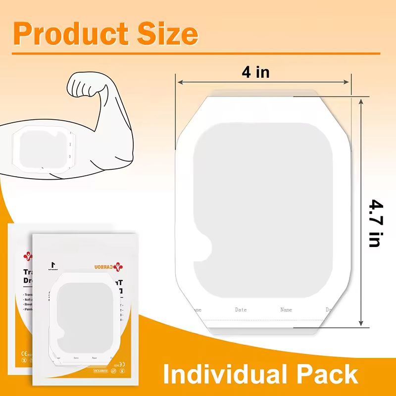 Soft Comfortable Good Adhesion 10*12cm Ultra-Thin Light Transparent Film Dressing