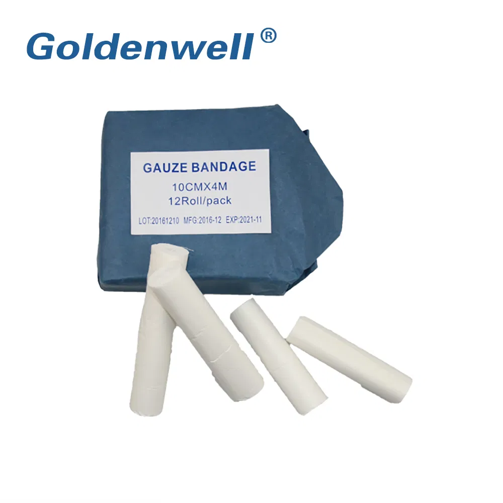 100% Absorbent Cotton Gauze Bandage with ISO Approved