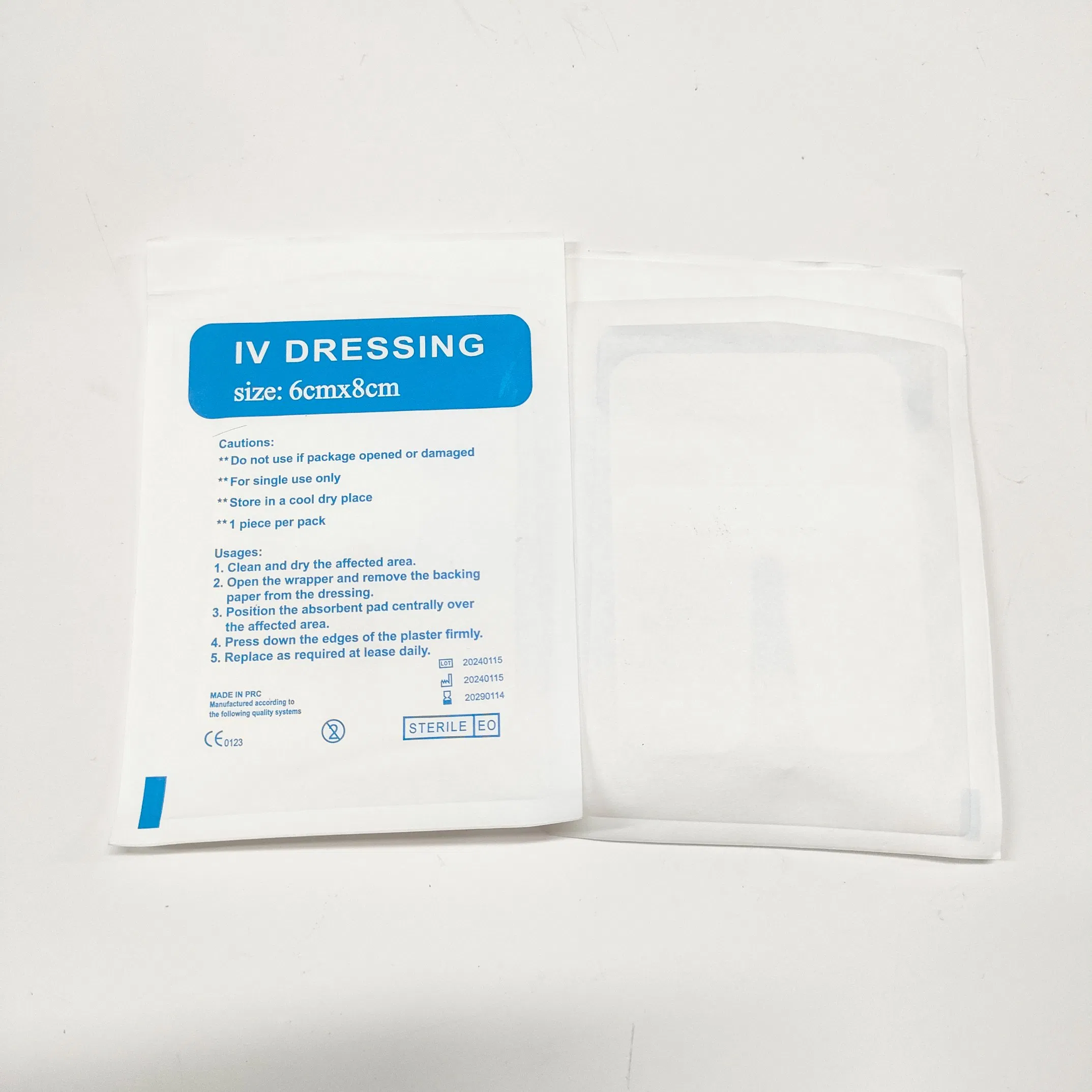 Nonwoven Island IV Adhesive Tape Roll Sterile Foam Film Frame Hydrocolloid Alginate Hydrogel Silver Transparent PU Dressing with CE ISO FDA