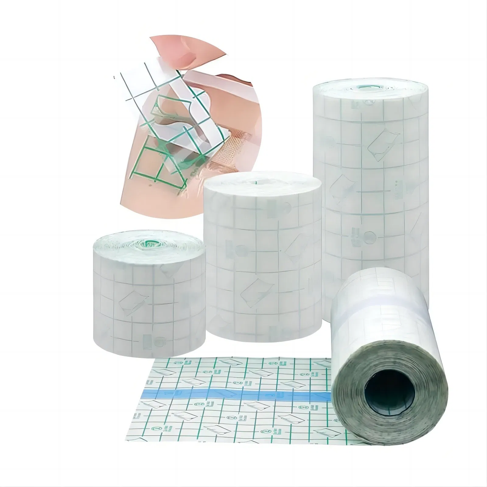 Medical Disposable Sterile Self-Adhesive PU/ Non Woven Wound Dressing