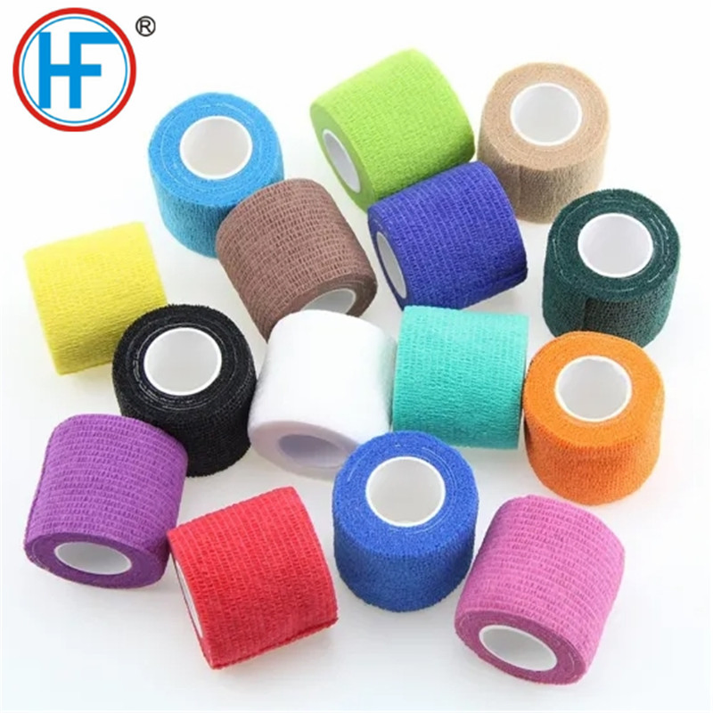 Bulk Wholesale Medical Supply Non Woven Cotton PBT Gauze Easy Tear Self Adhesive Vet Wrap Adhesive Elastic Cohesive Bandage for Animals