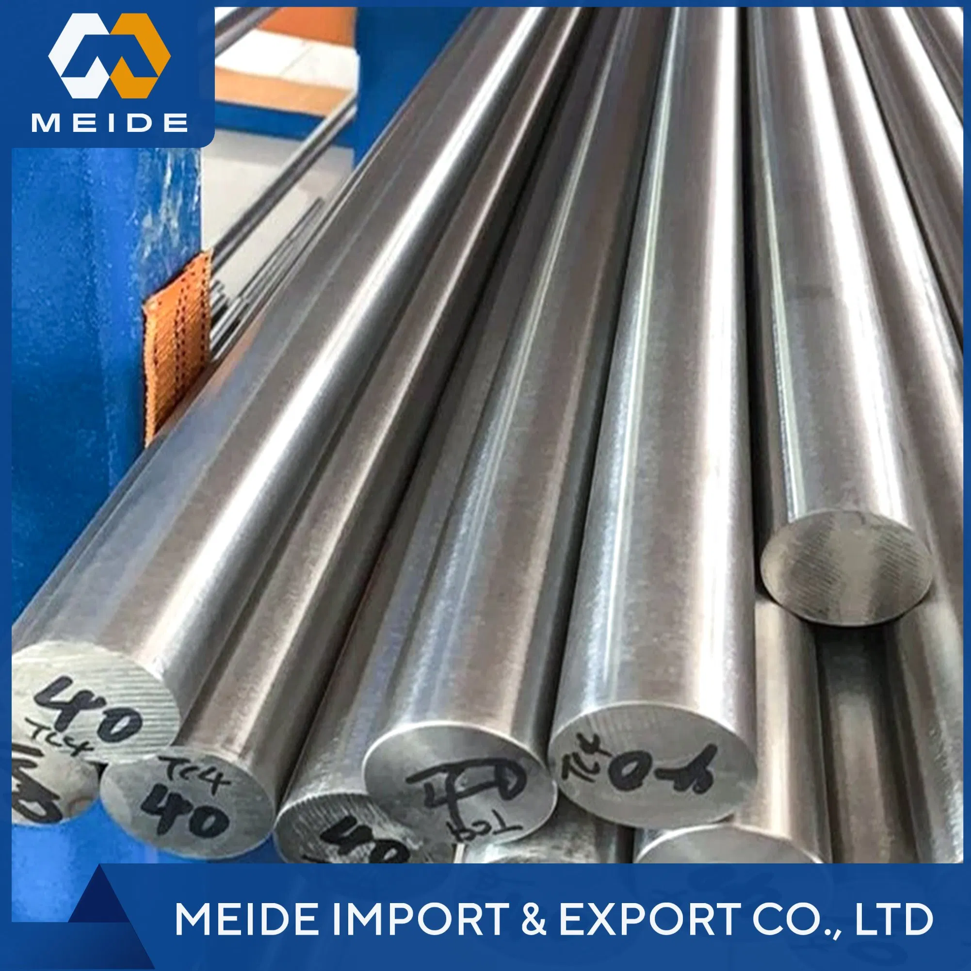 Forged Pure Titanium Bar Gr2 Ta2 Tc4 Gr5 Fishing Rod of Using Polishing ASTM B348 Straight 6mm Titanium Rod