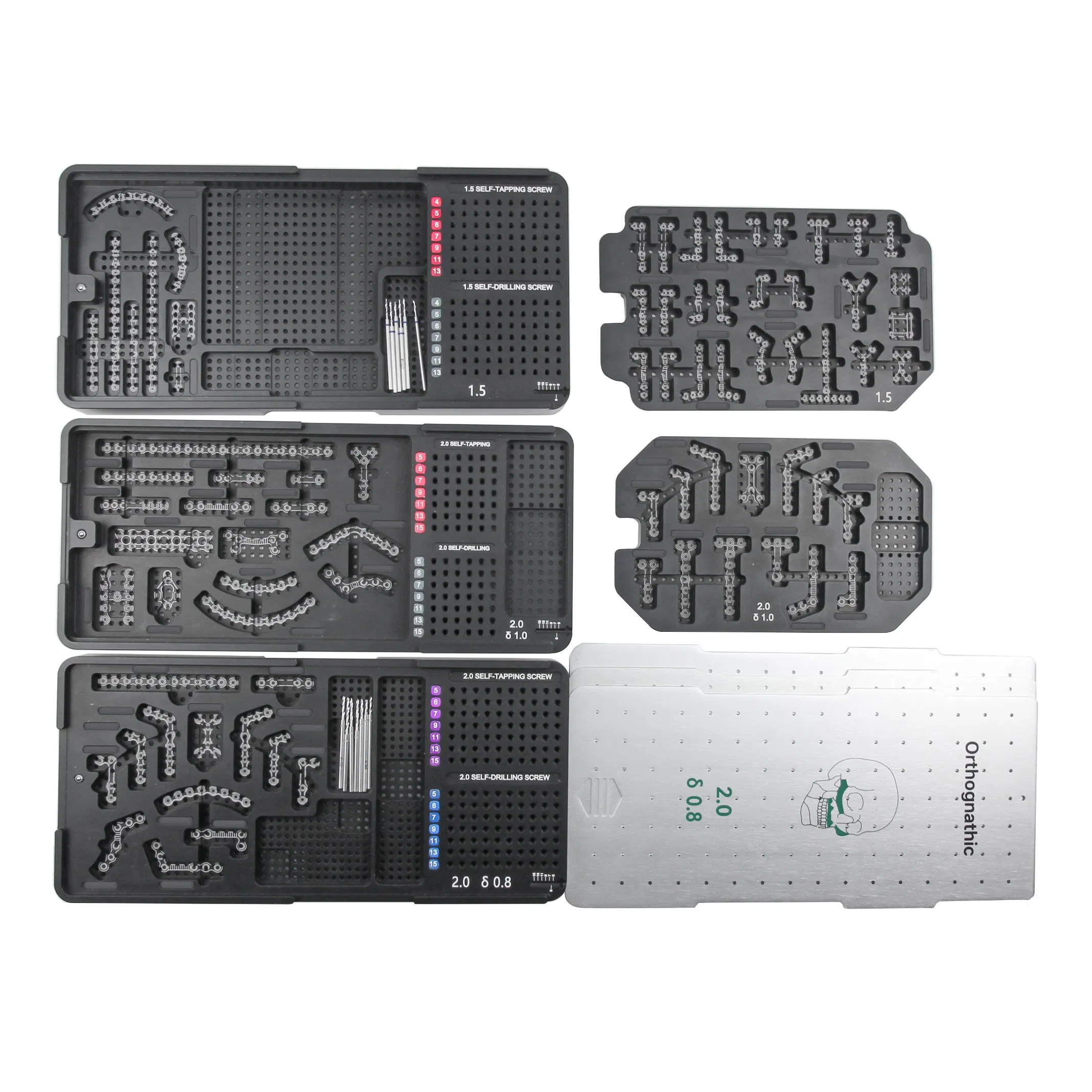 2026 Toolmed Factory Manufacturing Orthopedic Instrument Set Cmf System 1.5/2.0 Maxillofacial Plate Instrument Set