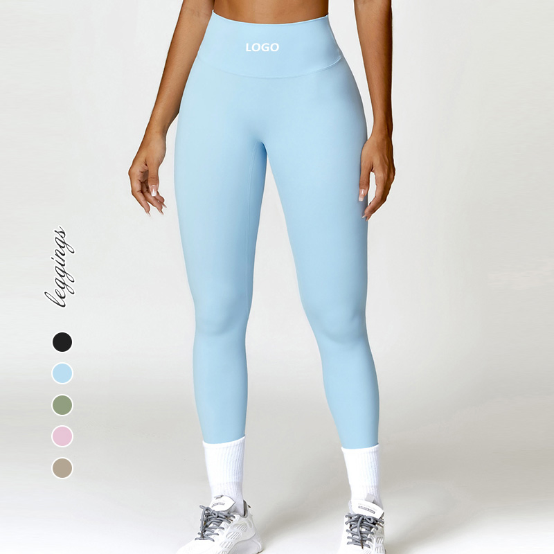 New Women Spring Quick Drying Brushed Yoga Leggings Tight Strength Hip Lifting High Waist Fitness Running Sports Leggings