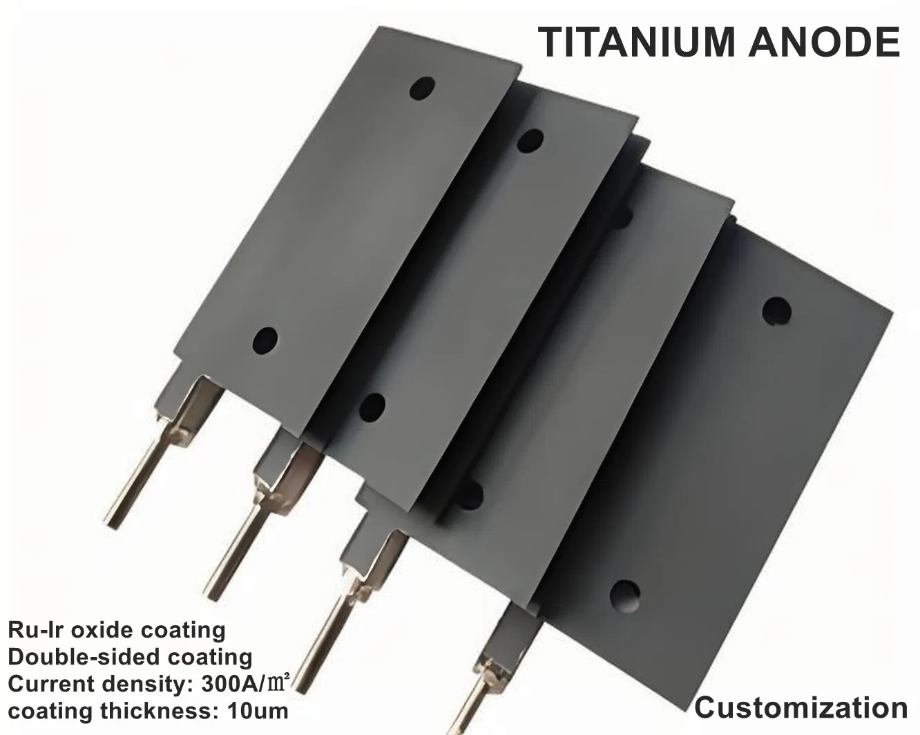 High-Quality Titanium Plates with Ru-IR Coating, Dsa for Salt Chlorination