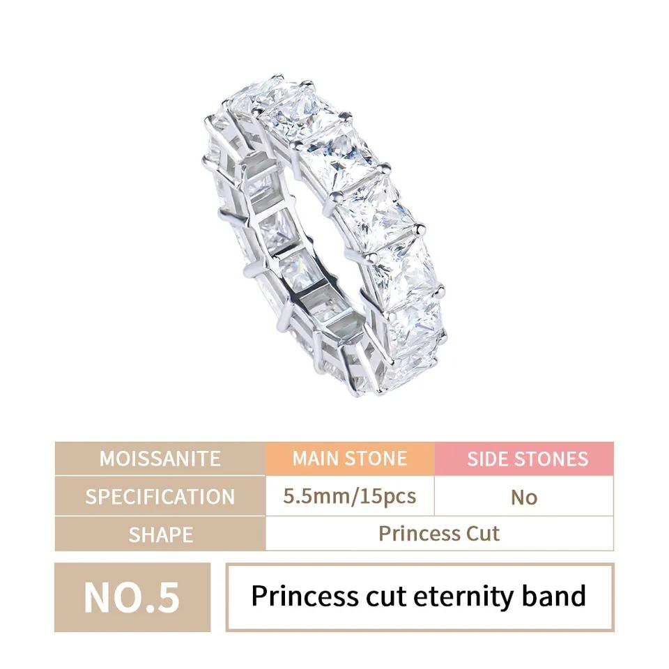 Xingyue Wholesale Custom Design Hip Hop Iced out Real Silver 925 Sterling Mens Fine Jewelry Moissanite Diamond Rings for Men