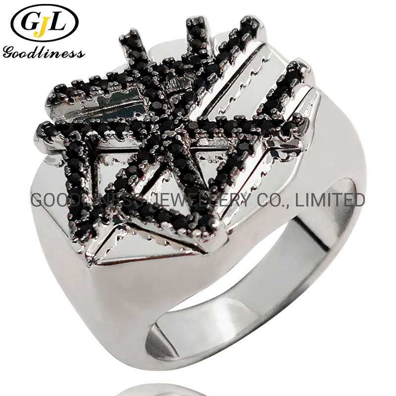New Design Popular 925 Silver Jewelry Hip Hop Ring for Men