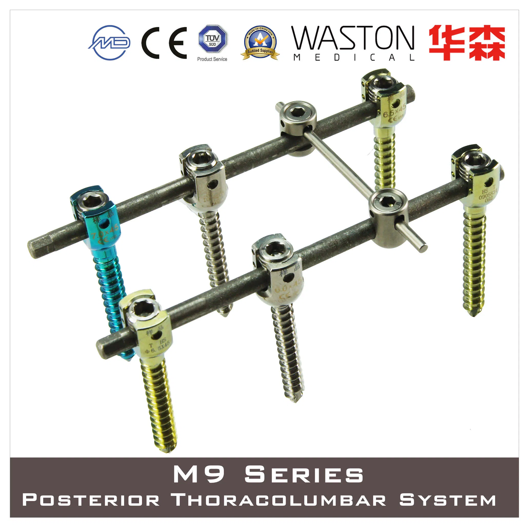 High-Standard Spine Internal Fixation System, Orthopedic Ployaxial Pedicle Screws