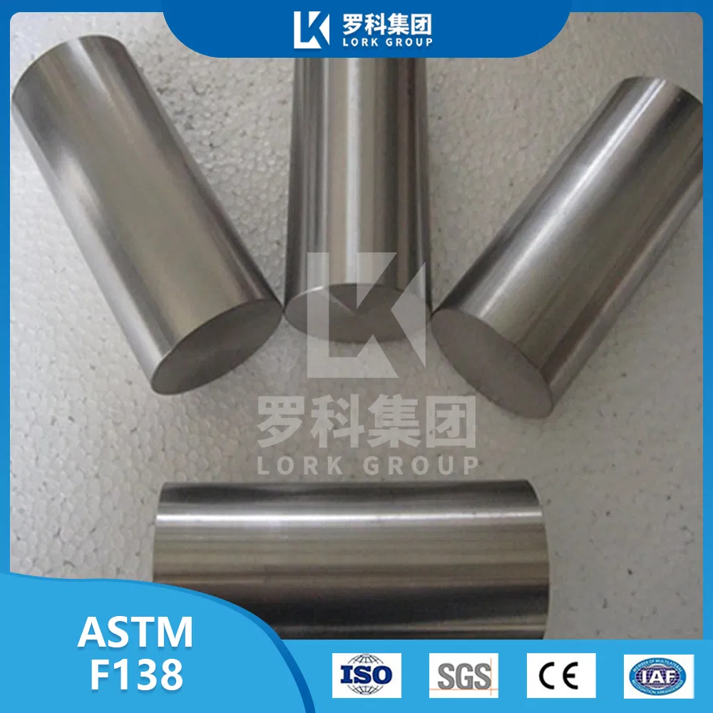 Lork Custom Uns S31673/ASTM F138 Alloy Steel Rod Vacuum Melting Medical-Grade Surgical Implants 316lvm Stainless Steel Bar