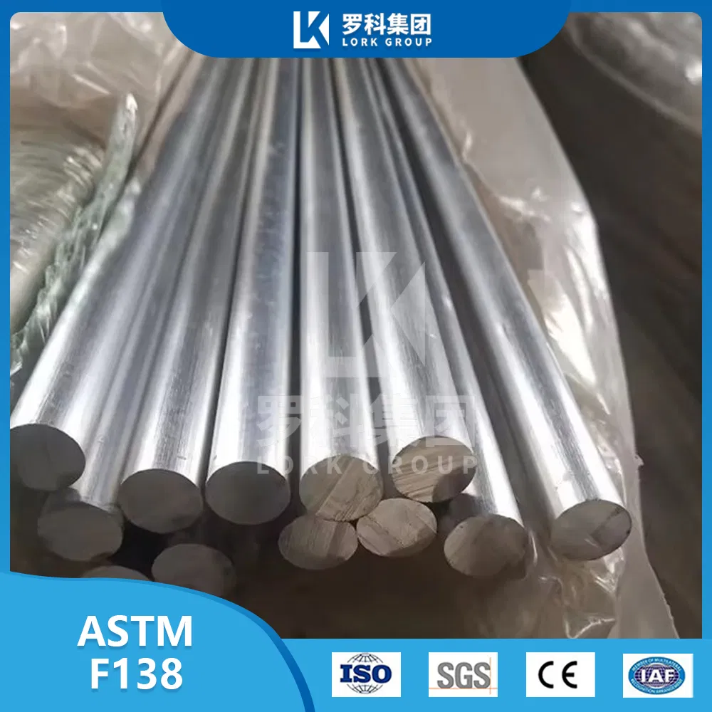 Lork Custom Uns S31673/ASTM F138 Alloy Steel Rod Vacuum Melting Medical-Grade Surgical Implants 316lvm Stainless Steel Bar