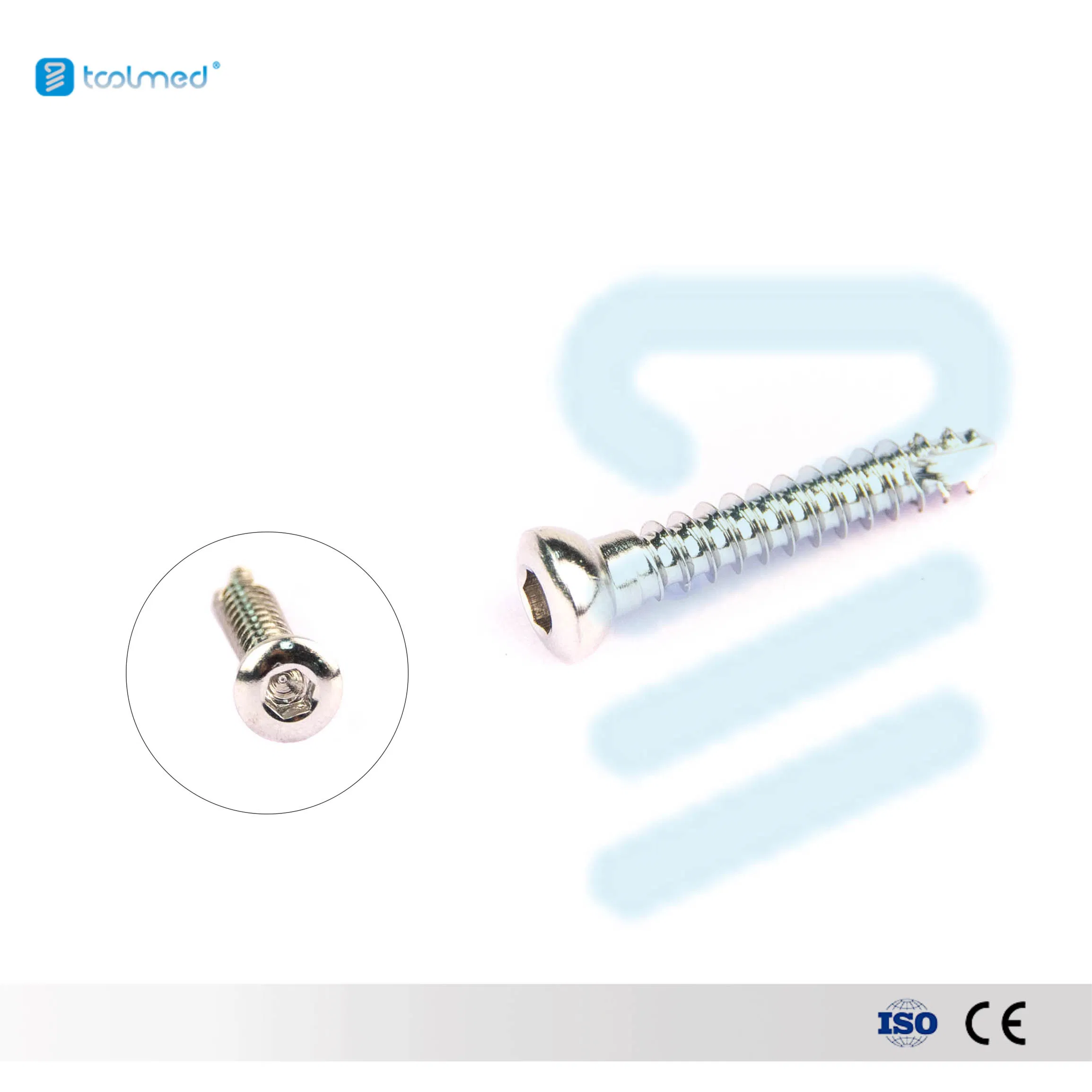 Veterinary Orthopedic Implants Stainless Steel Hexagon Head Bone Screws Plates Manual Power Source Surgical Instruments