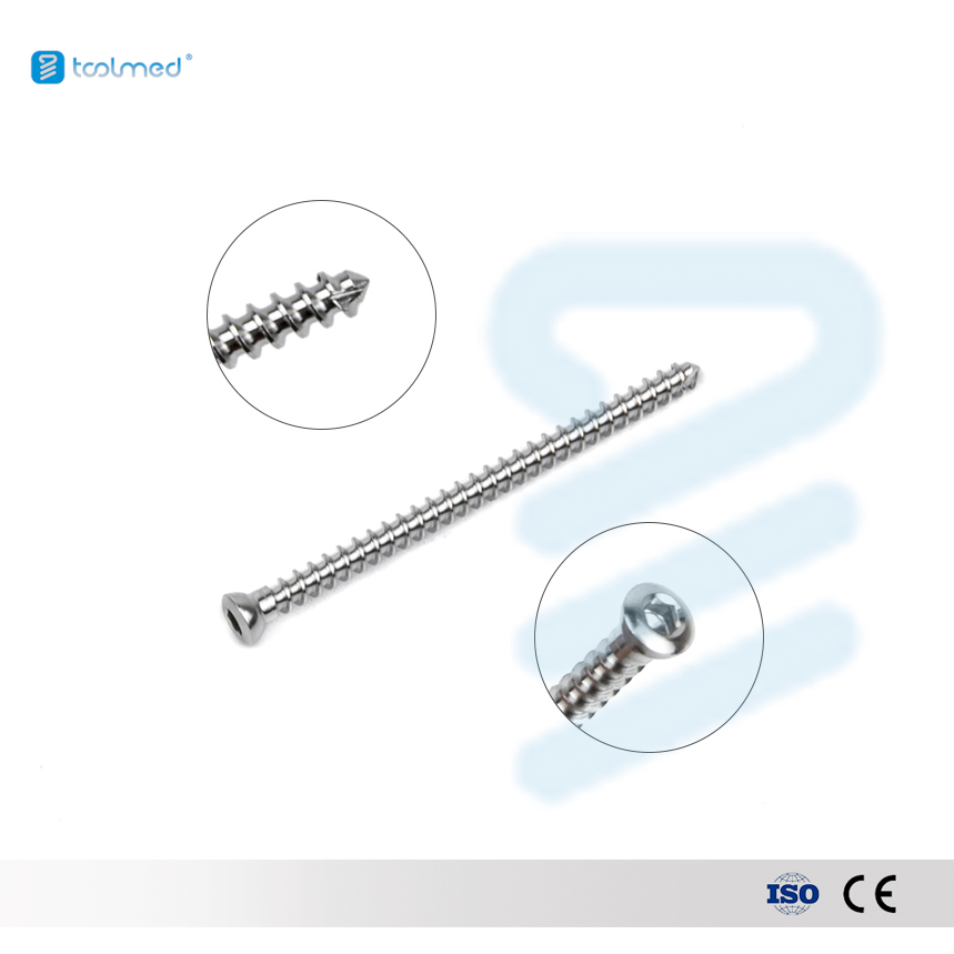 High Quality Orthopedic Titanium Metal Cancellous Cannulated Screws Stainless Steel Full-Thread Self-Tapping Bone Screw