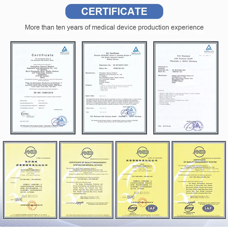 CE and ISO Certificates