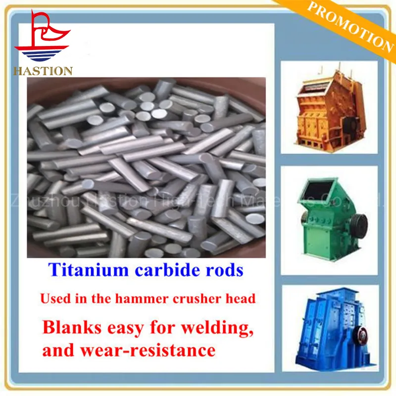 Titanium Welding Rods Titanium Carbide Tic Rods on Crusher Hammer Head