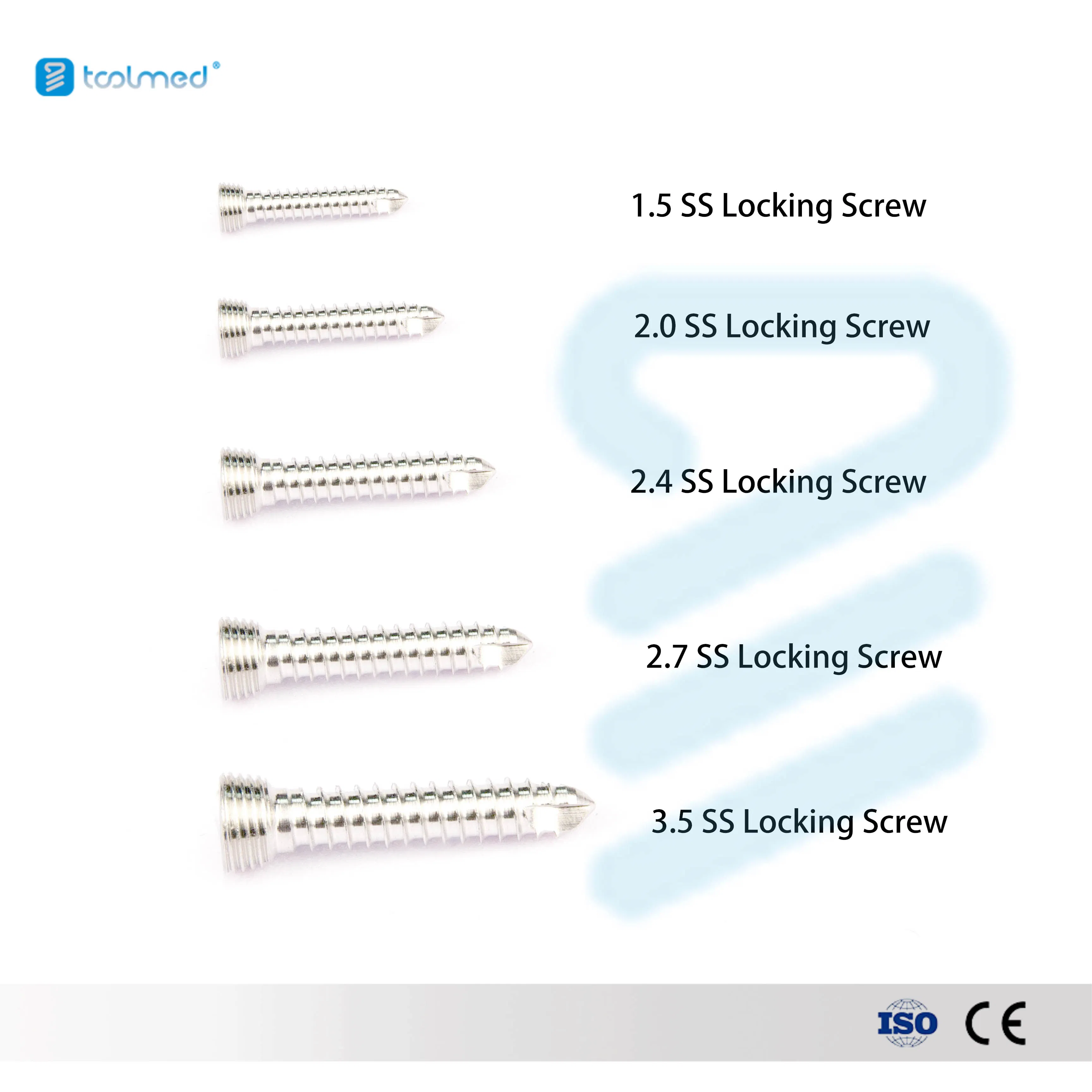 Premium 1.5-3.5mm Veterinary Orthopedic Stainless Steel Locking Screw for Dog Surgical Applications