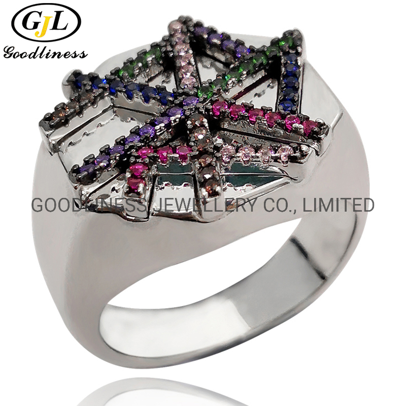 New Design Popular 925 Silver Jewelry Hip Hop Ring for Men