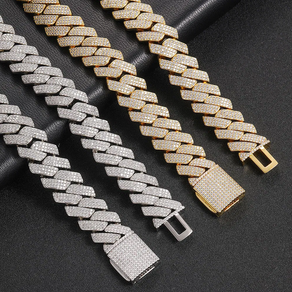 New Birthday Gift Men's Bracelet Zircon Diamond Hip Hop Necklace
