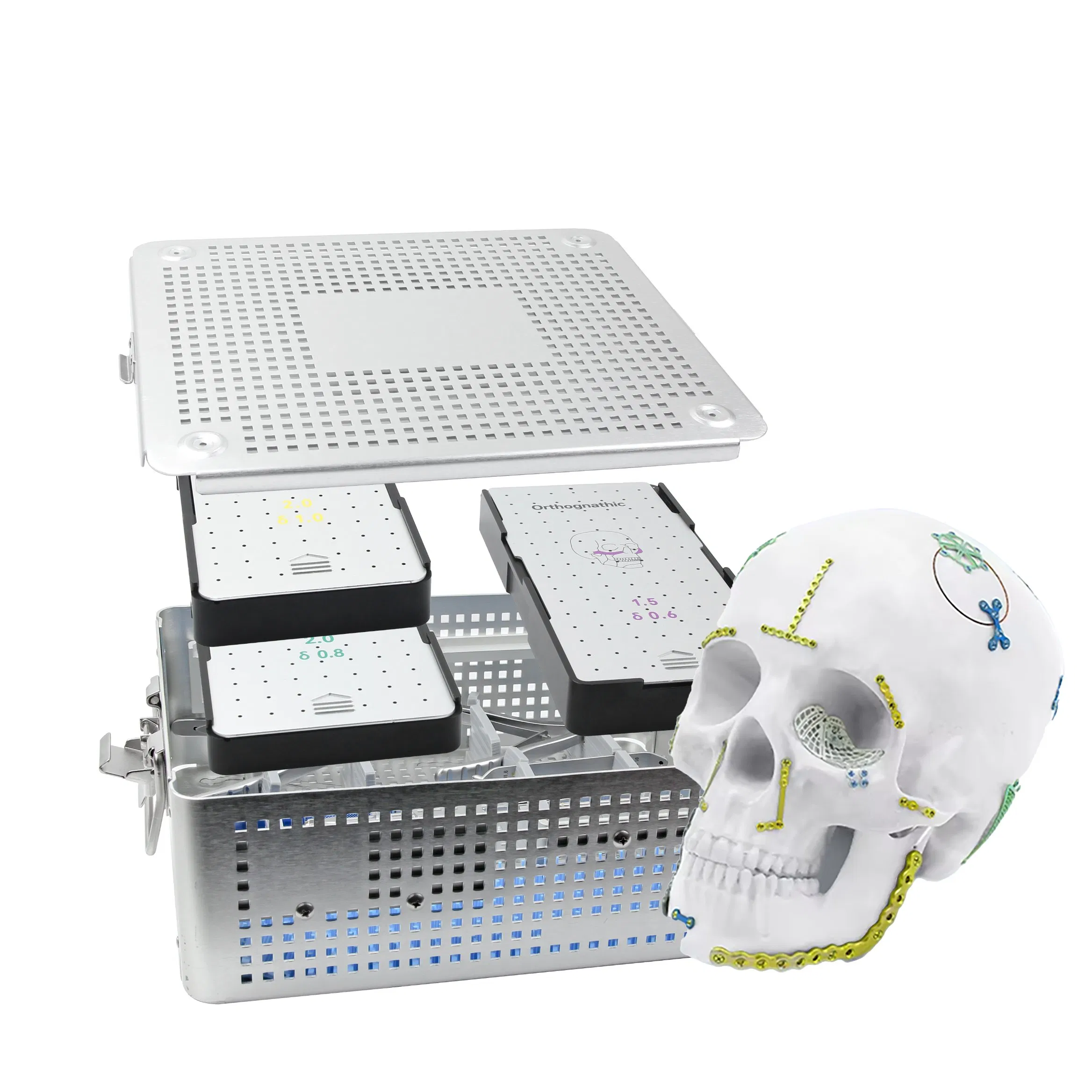 2026 Toolmed Factory Manufacturing Orthopedic Instrument Set Cmf System 1.5/2.0 Maxillofacial Plate Instrument Set