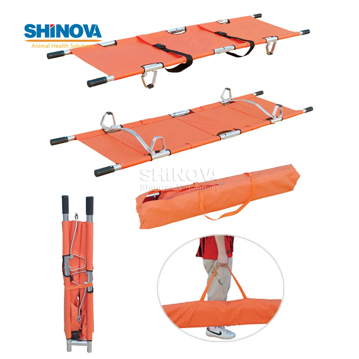 Veterinary Aluminum Alloy Folding Strecther (SR-F1B)