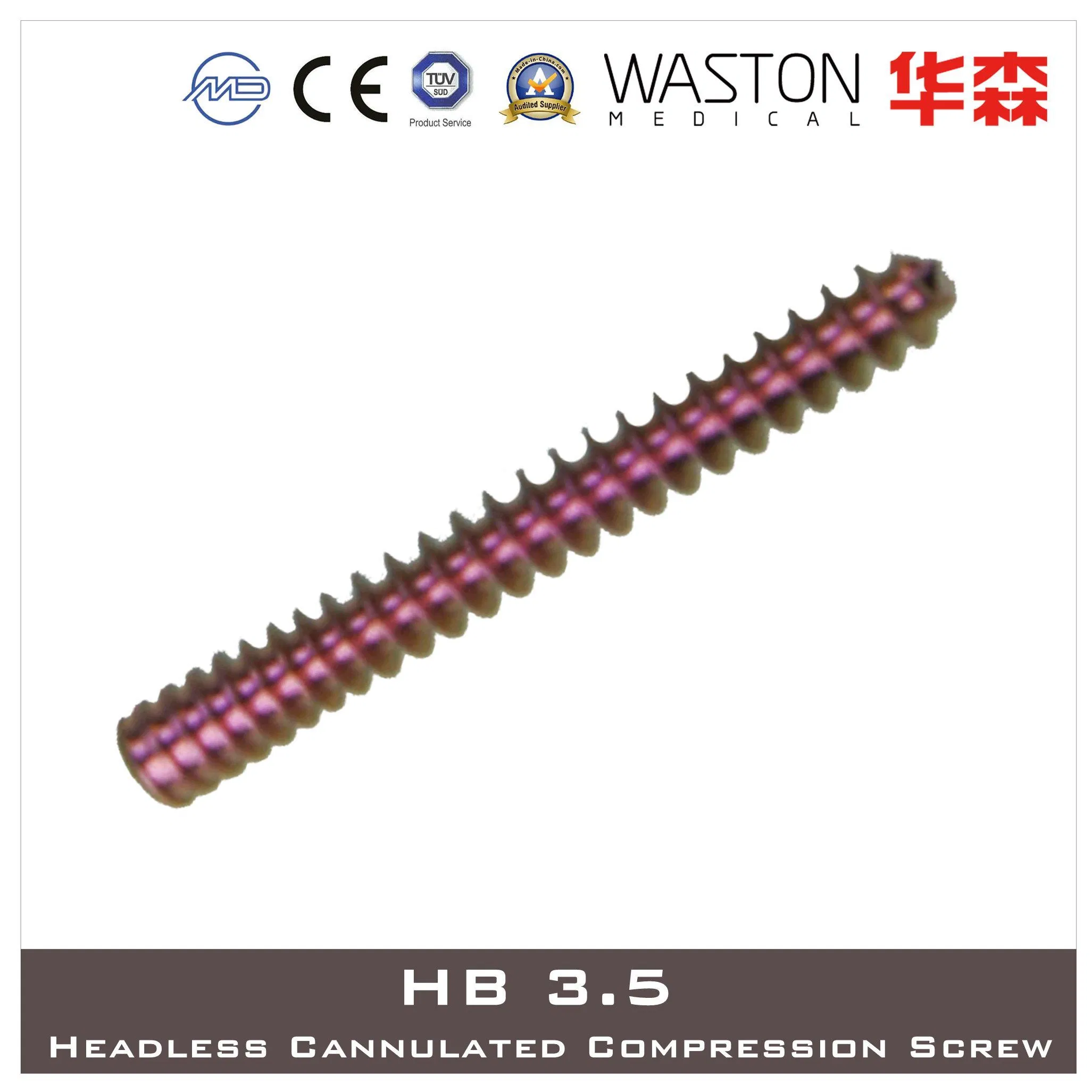 Hb3.5 Titanium Headless Cannulated Compression Screws