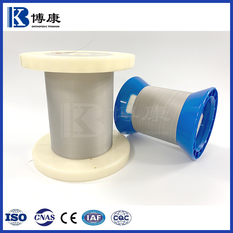 ASTM F67 Medical-Grade Pure Titanium Thin Wire for Surgical Implants Suture Applications