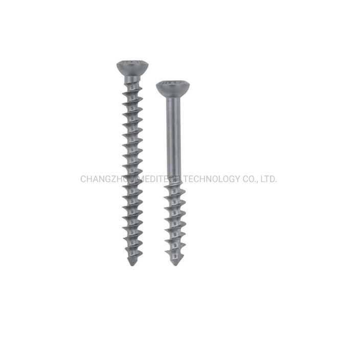 Orthopedic Implants Titanium Medical Bone Screws 4.0/6.5mm Cancellous Screw