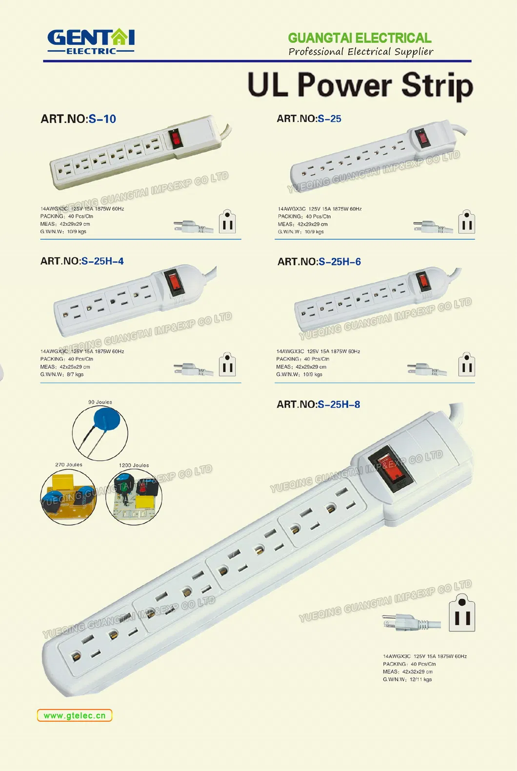 6 Outlets Power Strip View 6