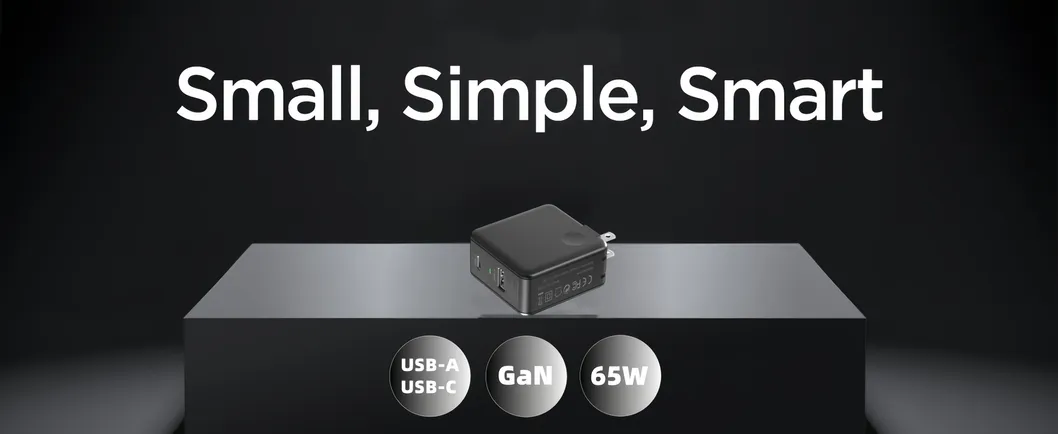 65W USB-C GaN Charger Side View