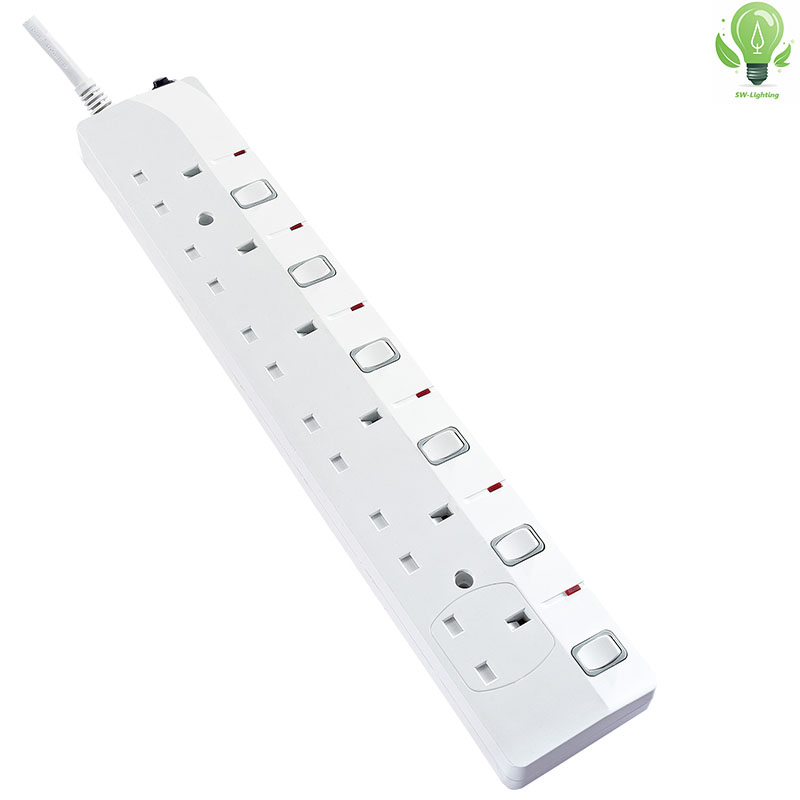 British Type 3 AC Outlets Power Strip with USB Type C Port