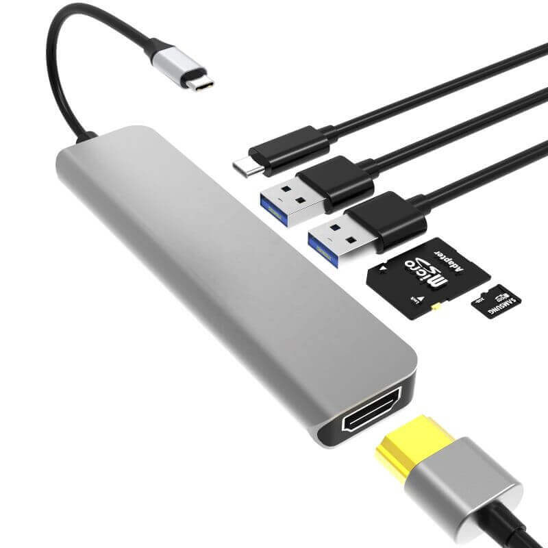 Multi-Brand USB-C Docking Station: 60W Pd, HDMI/SD/TF, Dual Monitor Computer Accessories