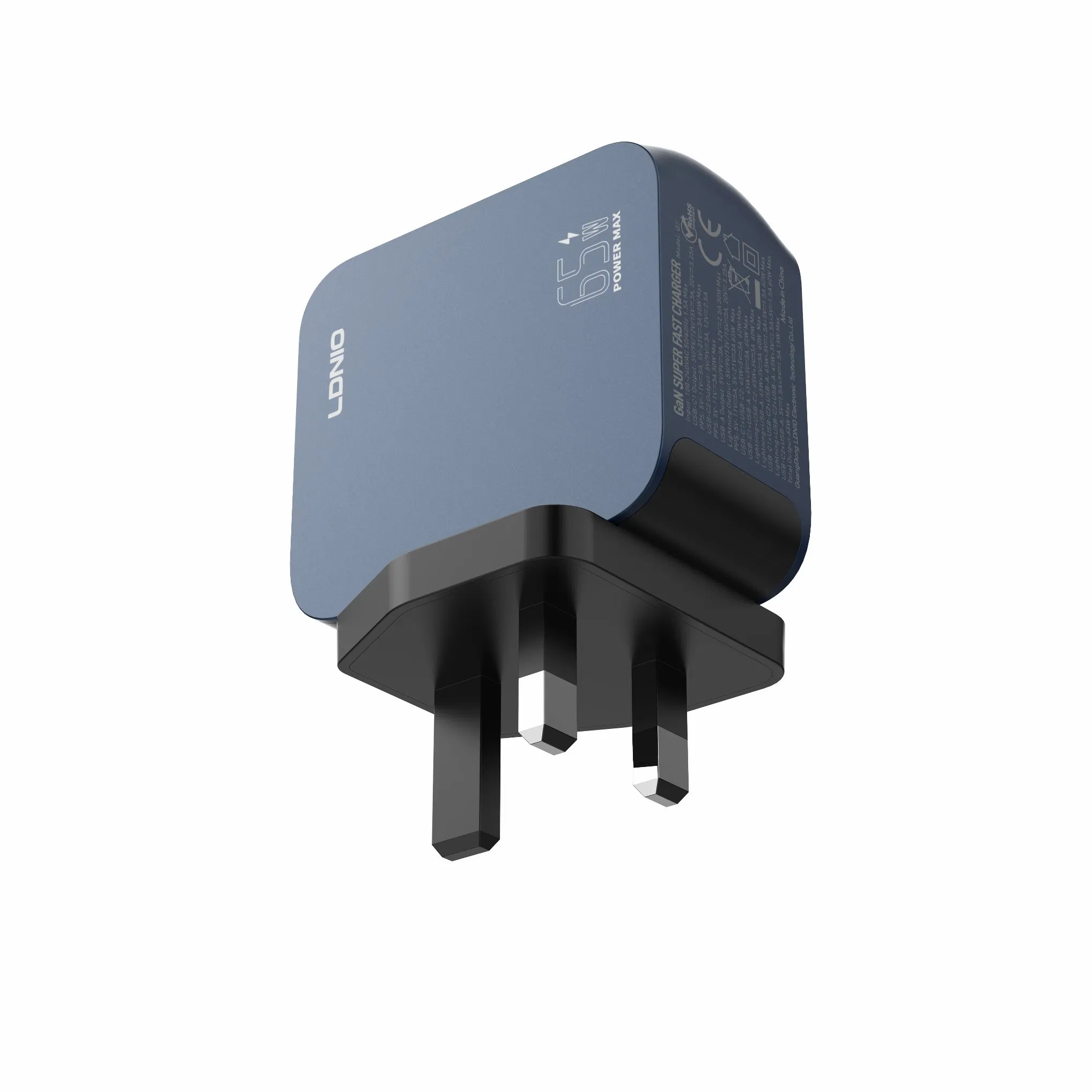 Ultra-Compact 65W GaN Wall Charger for Global Devices