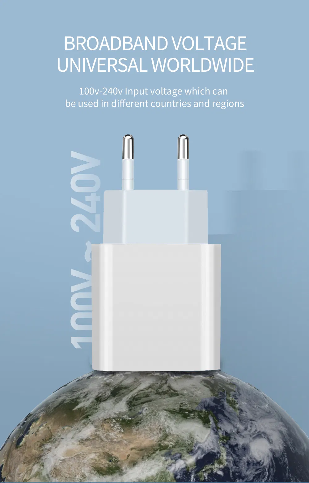 Universal Travel Adapters 20W USB-C Power Adapter