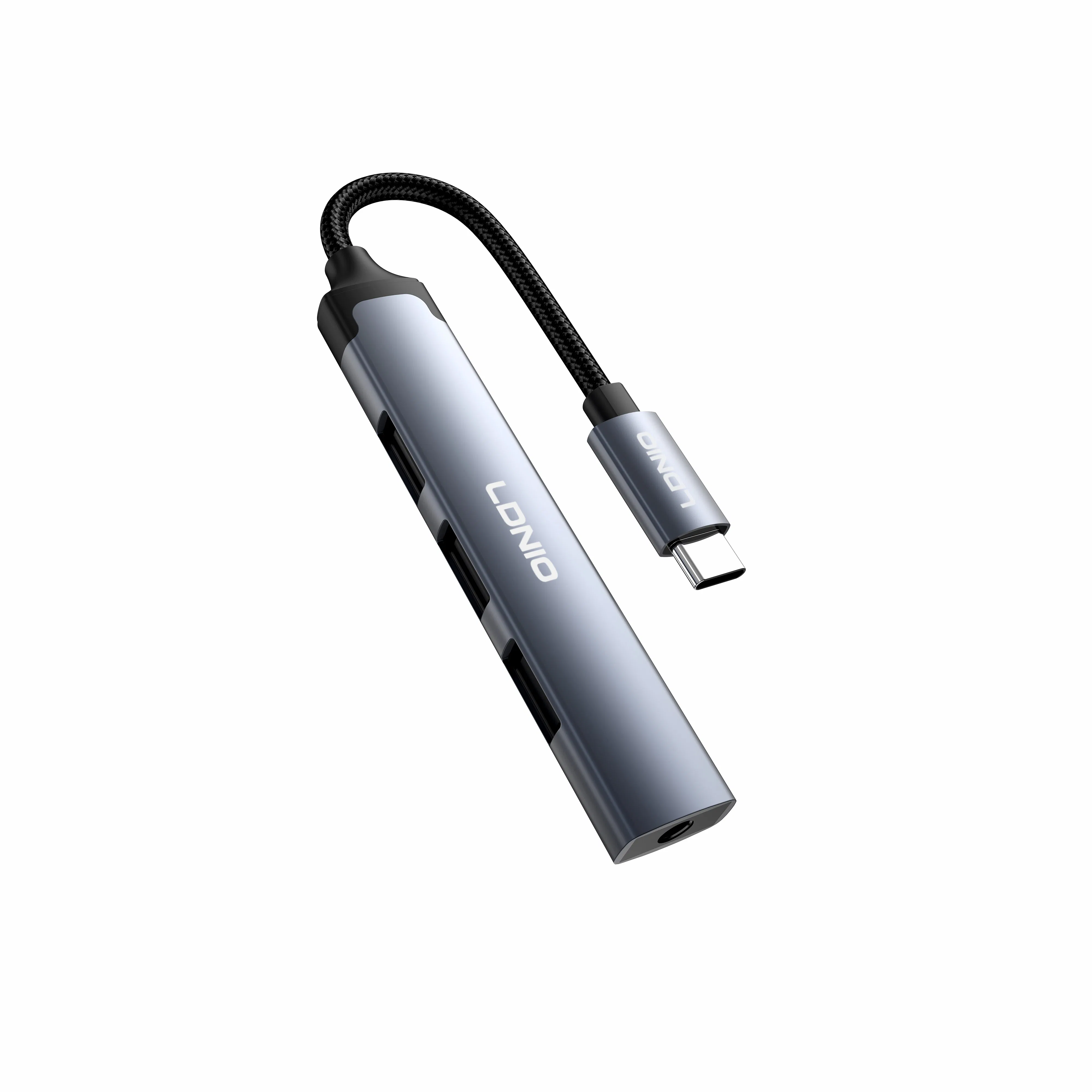 Ldnio Ds-104c Type-C to USB*3+3.5mm Audio USB2.0 Data Transmission Hub
