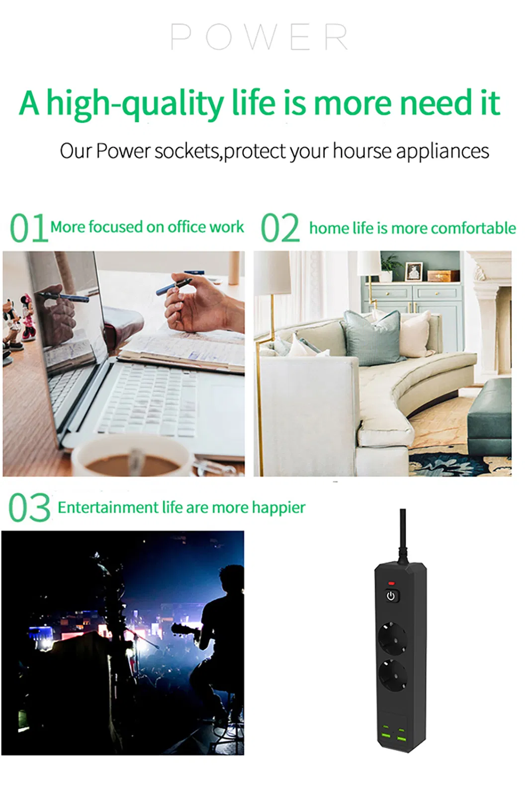 Smart EU Socket Power Strip