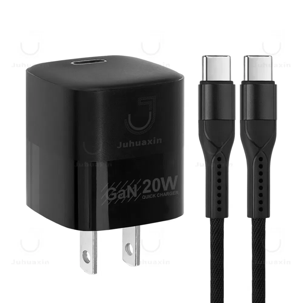 Juhuaxin OEM Customized Us Plug Cargadores Ju-Pr05 GaN 20W Original Mobile Phone Travel Wall Fast Charger Safe and Reliable USB Charger