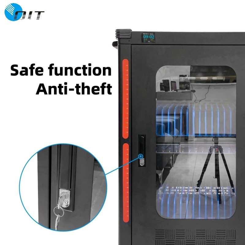 School Equipment Laptop Charging Cart UV Charging Cabinet Cart with Sanitizing Function