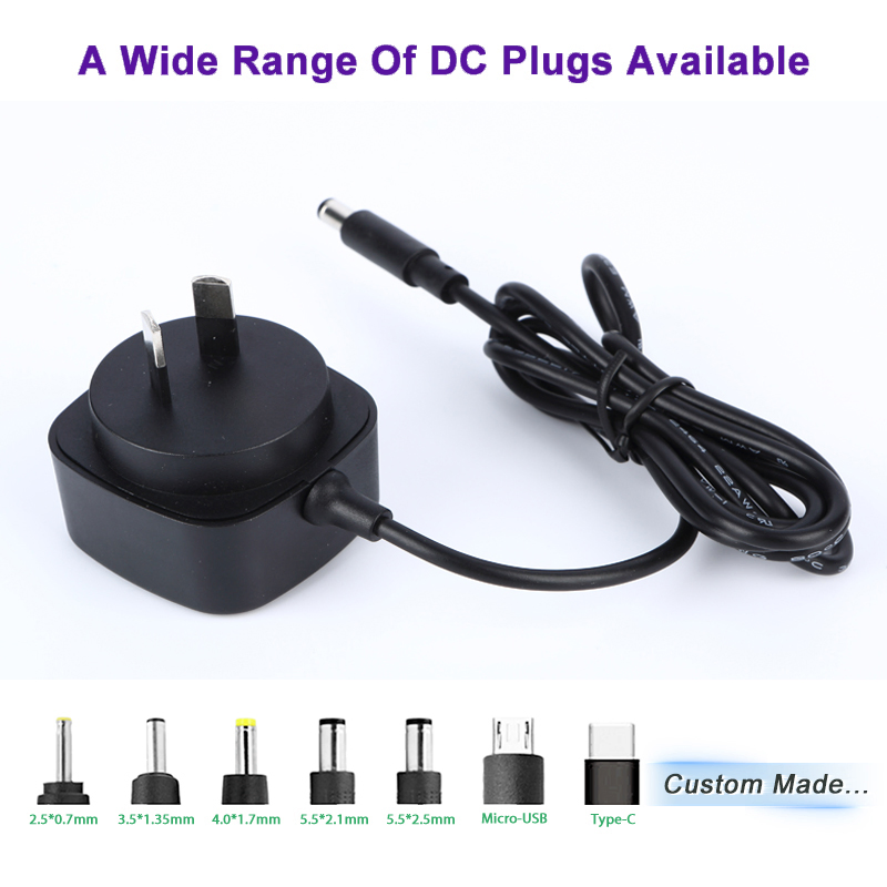 Free Samples 12V 24V 1A 2A 3A 4A 5A Adapter Power Supply AC 19V AC Adapter for Robot Sweeper Universal Plug Travel Power Adapter with UL FCC GS CE SAA Kc PSE