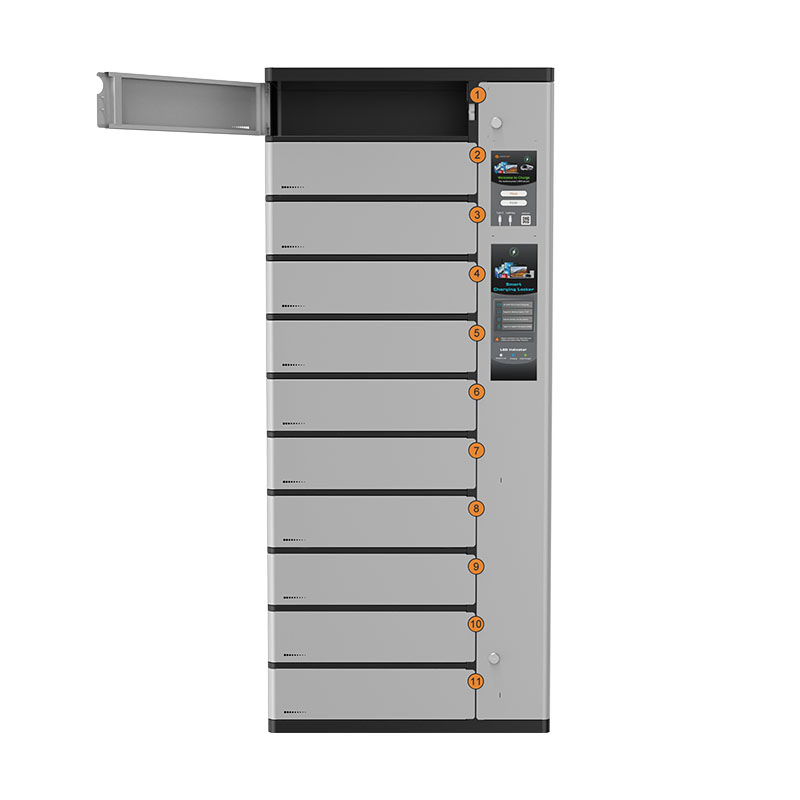 11 Bays Smart Charging Locker Charging Cabinet with UV Light
