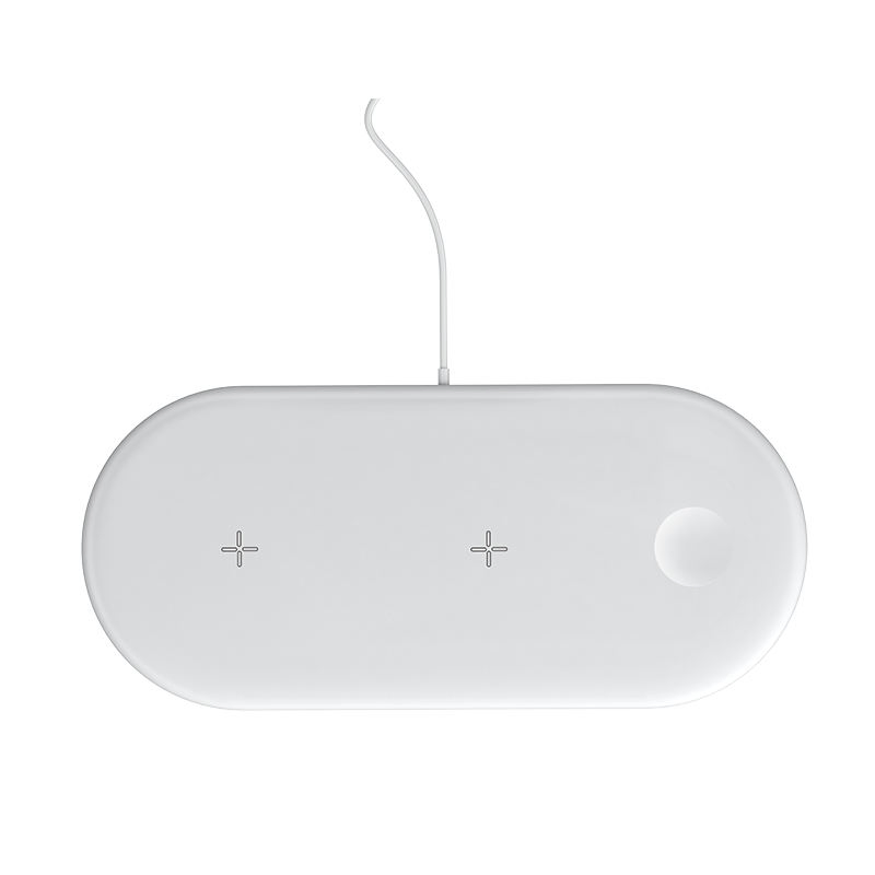 Popular Latest Qi 3in1 Wireless Charger Desktop 15W Fast Charging Compatible USB Charging Station for iWatch for Airpods