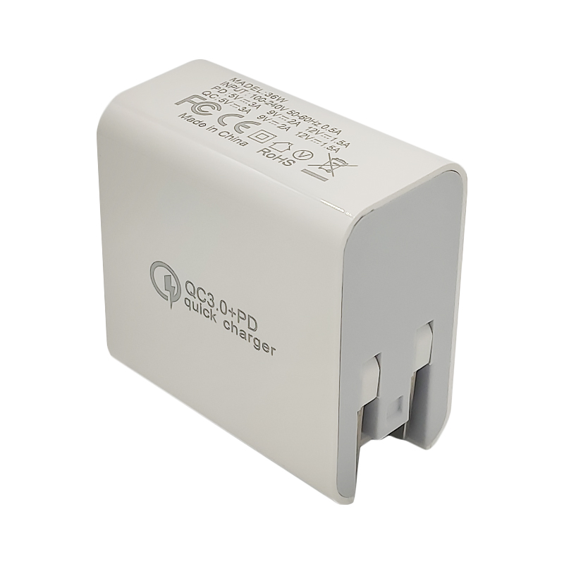High quality multifunction folding Gan 30W PD and QC3.0 wall charger PD plug adapter for smart Phone