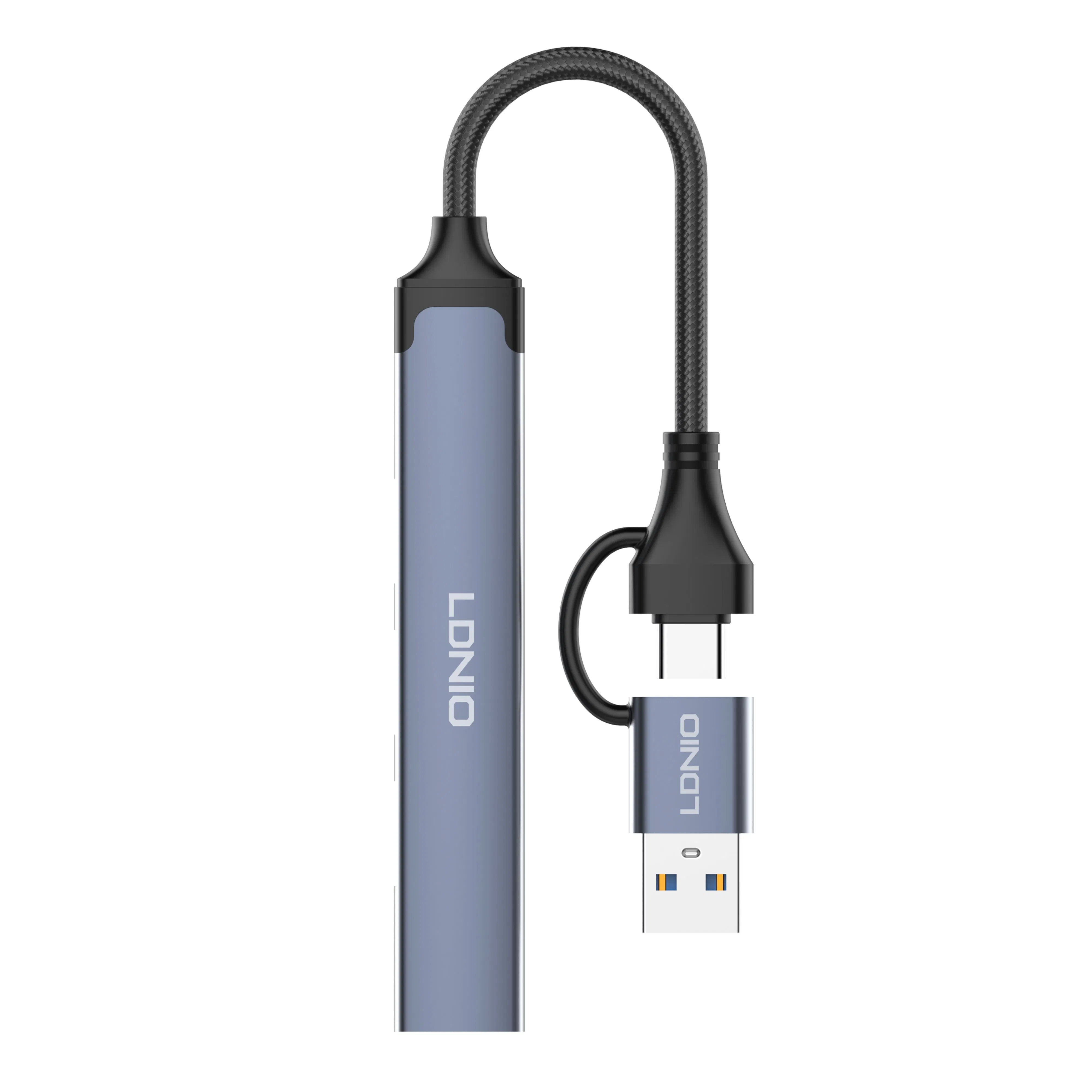 Ldnio Ds-64u USB-a+Type-C to USB3.0*1+USB2.0*3 Plug and Play Docking Station Hub