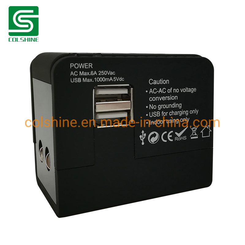 Portable Universal Travel Adapter USB Charger Electrical Plug Socket