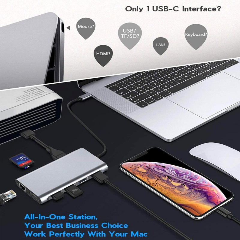 Versatile 11-in-1 USB Type C Hub for Every Gadget