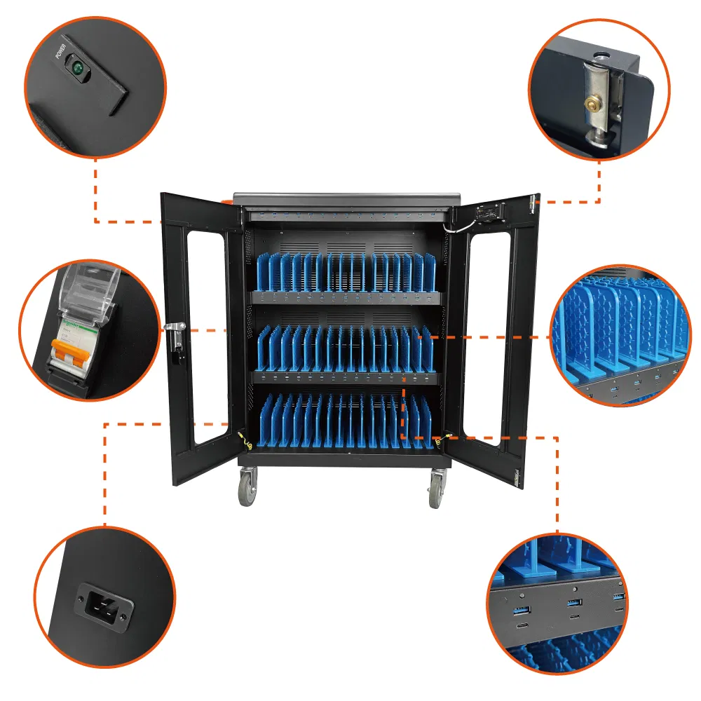 Ultimate High-Speed Charging Cabinet with 45 Universal Device Ports