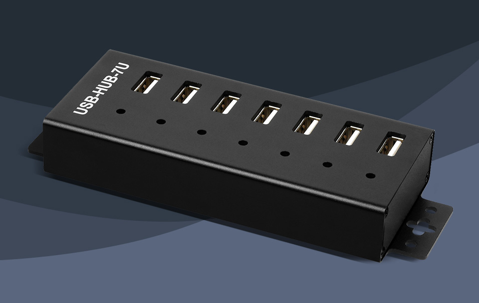 Industrial Grade USB Hub, Extending 7X USB 2.0 Ports