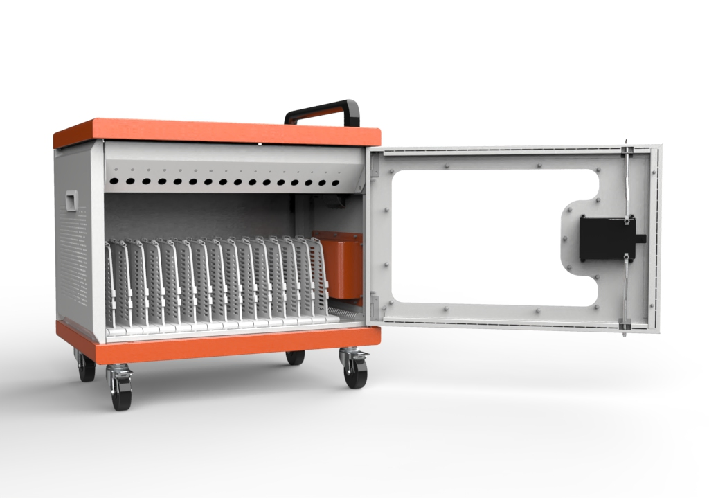 AC 16 Ports Computer Laptops Ipads Charging and Storage Station Cabinet with PDU